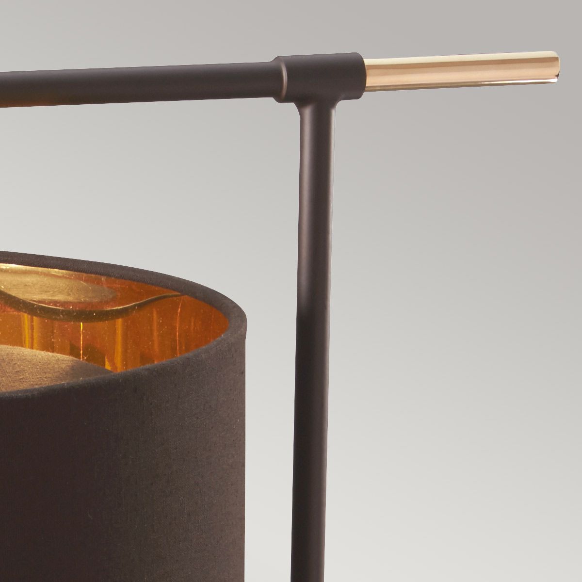 Balance 1-flammige Tischlampe - Braun/Poliertes Messing mit braunem Schirm - Elsteadlighting - leuchtengrosshandel24