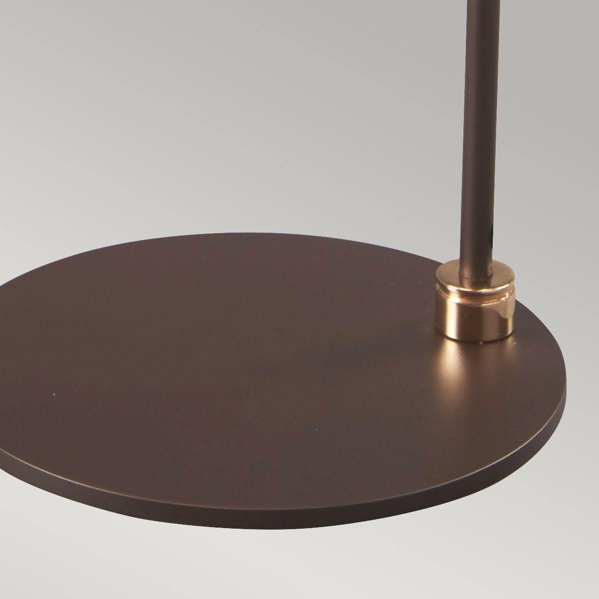Balance 1-flammige Tischlampe - Braun/Poliertes Messing mit braunem Schirm - Elsteadlighting - leuchtengrosshandel24