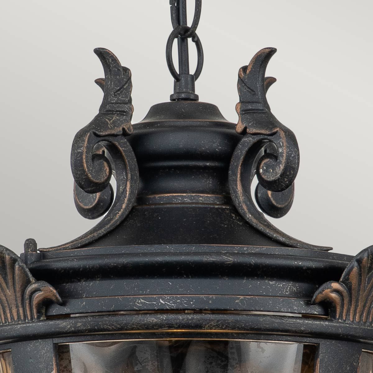 Baltimore 1 - flammige große Kettenlaterne - verwitterte Bronze - Elsteadlighting - BT8 - L