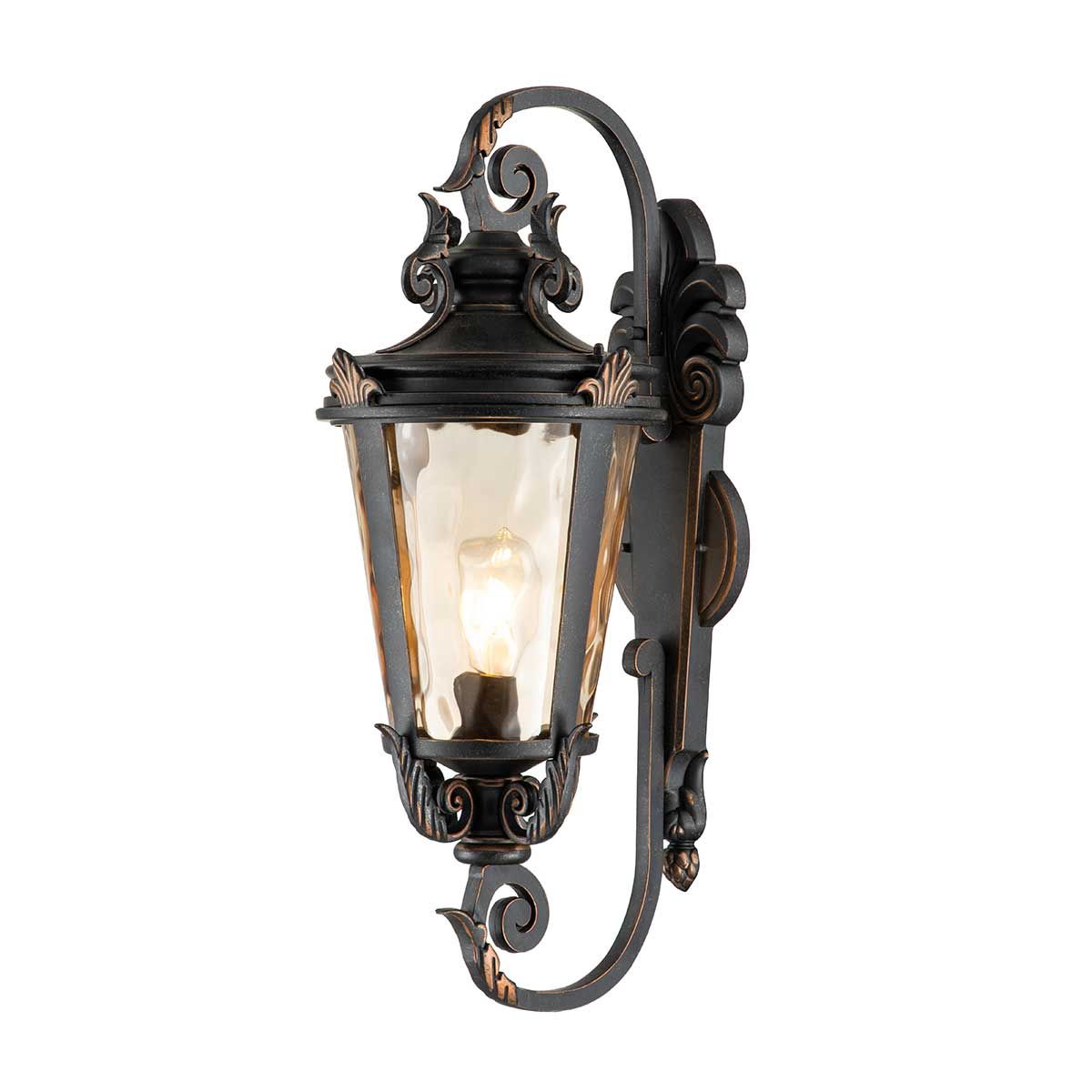 Baltimore 1 - flammige große Wandlaterne - verwitterte Bronze - Elsteadlighting - BT1 - L