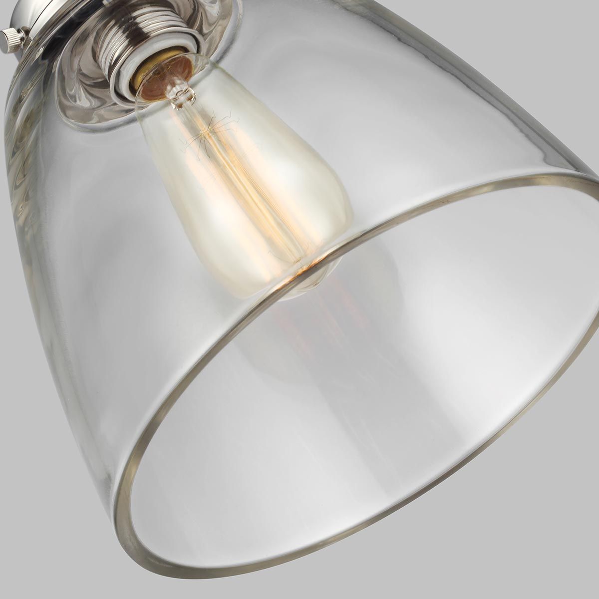 Baskin 1-flammige Pendelleuchte - Poliertes Nickel - Elsteadlighting - leuchtengrosshandel24