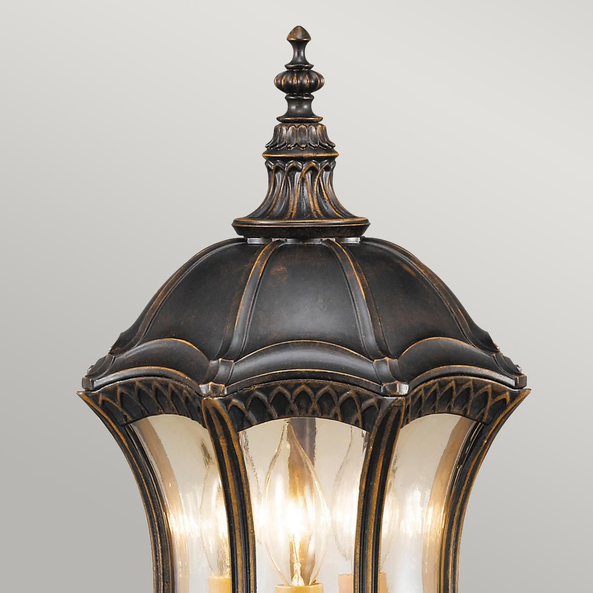 Baton Rouge 3 - flammige Sockellaterne - Walnuss - Elsteadlighting - FE - BATONRG3