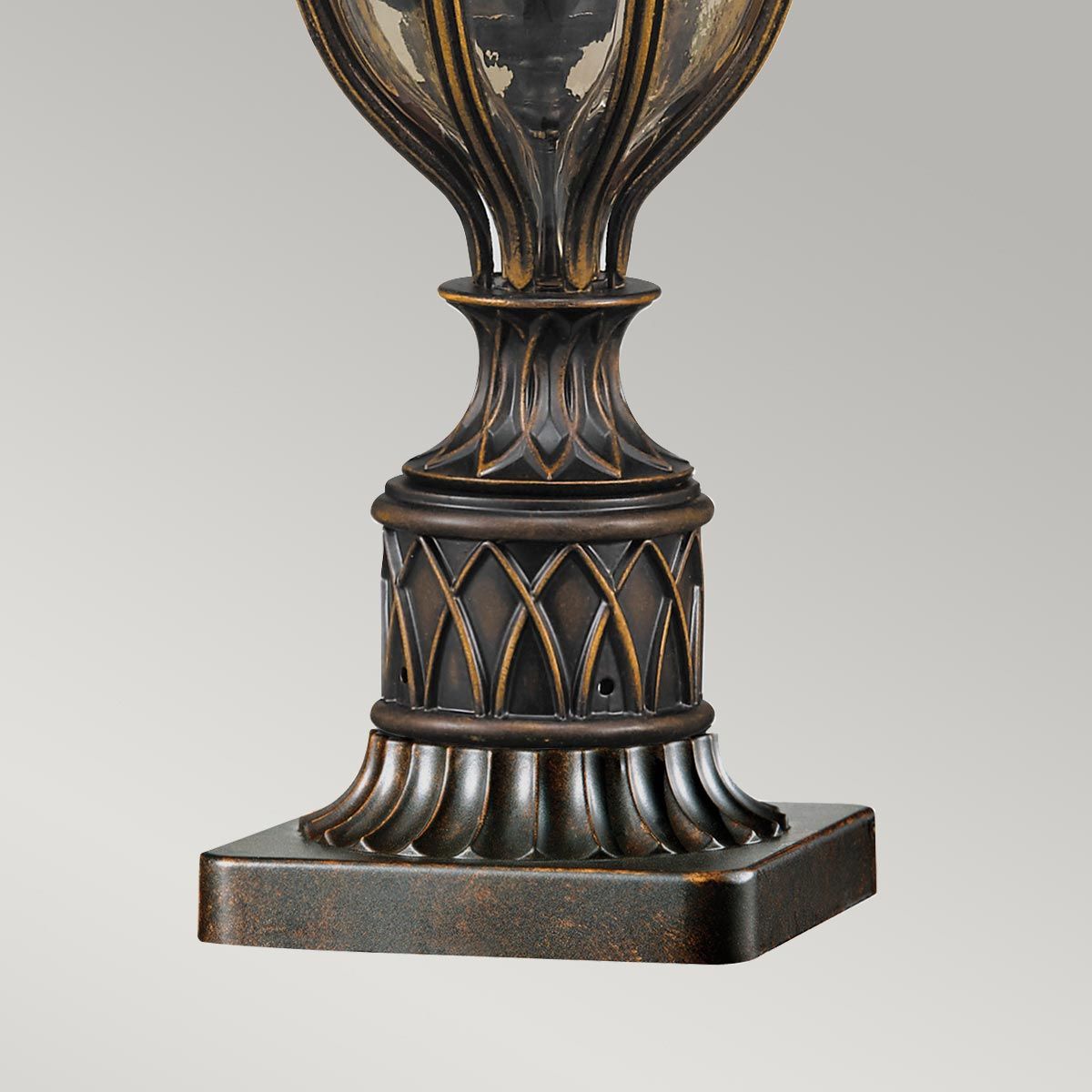 Baton Rouge 3 - flammige Sockellaterne - Walnuss - Elsteadlighting - FE - BATONRG3