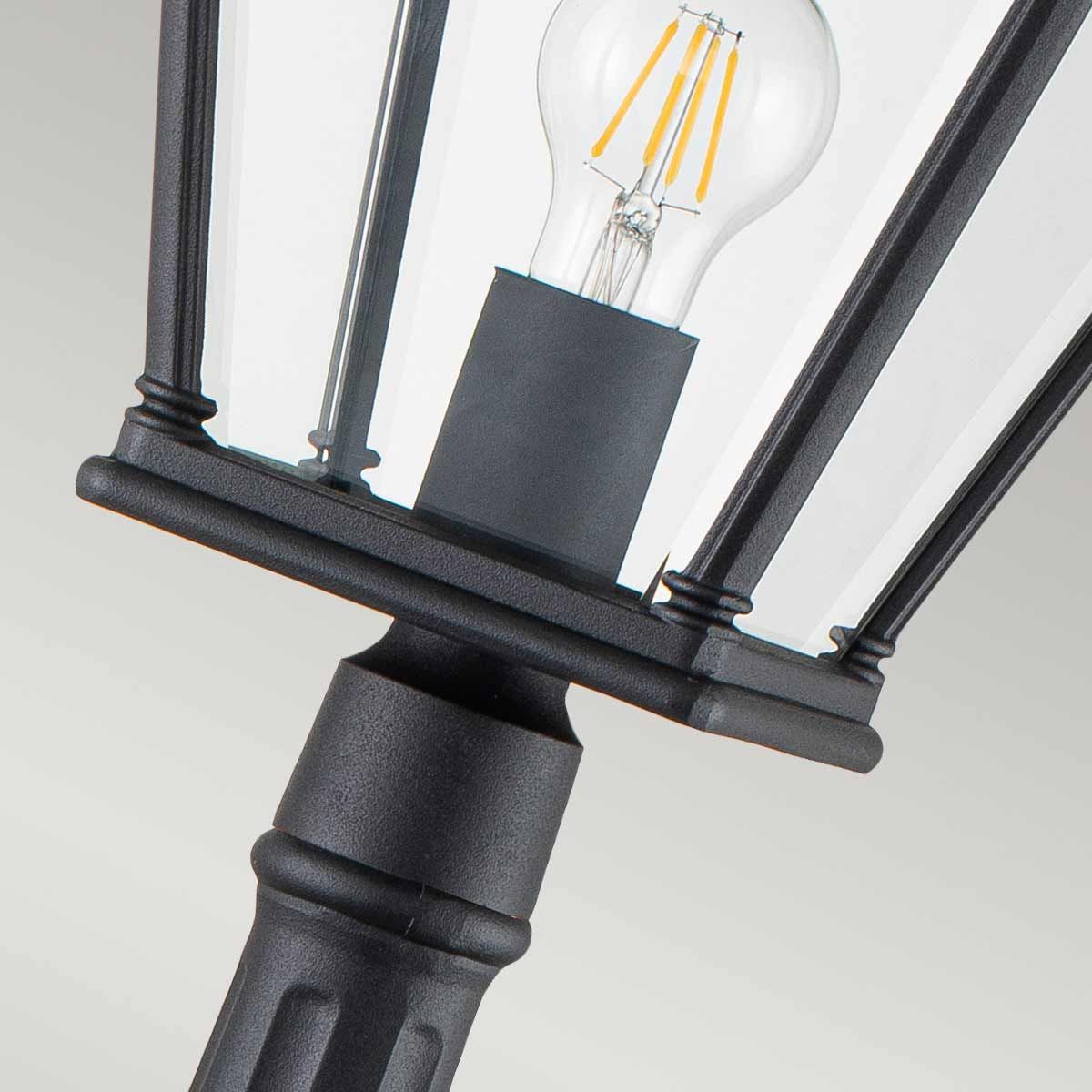 Bayview 1 - flammige mittelgroße Säulenlaterne - Schwarz - Elsteadlighting - BAYVIEW - 4M - BK