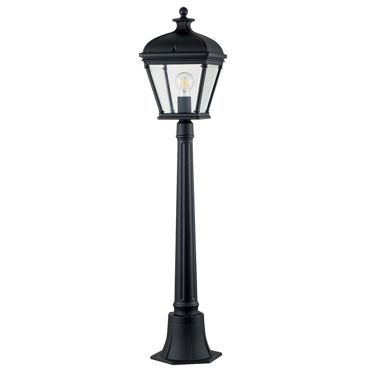Bayview 1 - flammige mittelgroße Säulenlaterne - Schwarz - Elsteadlighting - BAYVIEW - 4M - BK