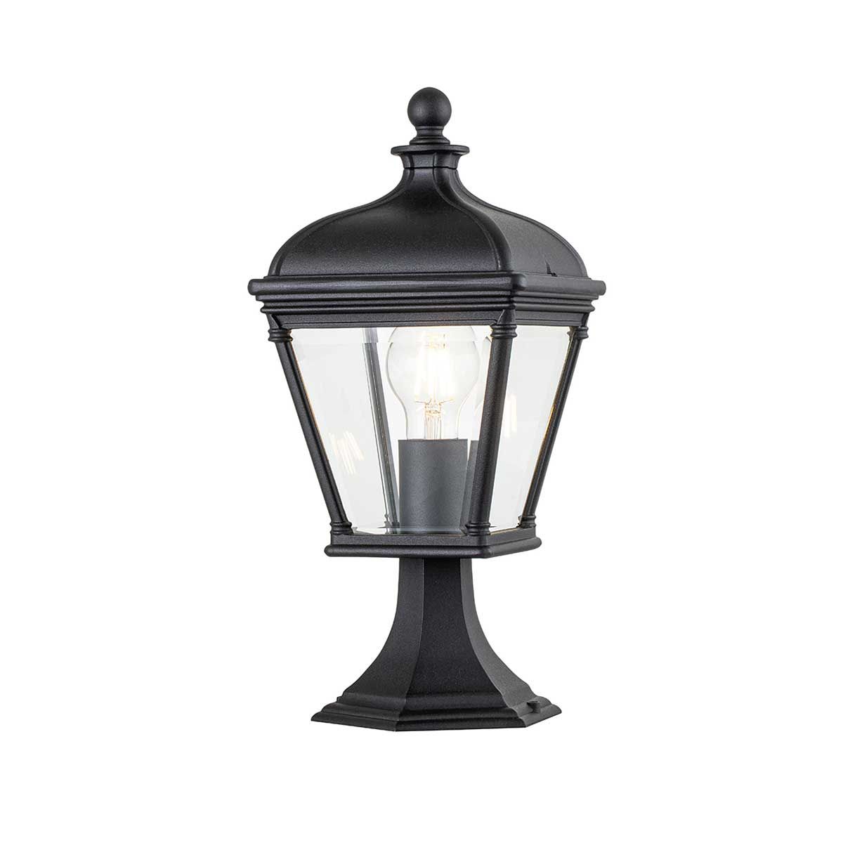 Bayview 1 - flammige mittelgroße Sockellaterne - Schwarz - Elsteadlighting - BAYVIEW - 3M - BK