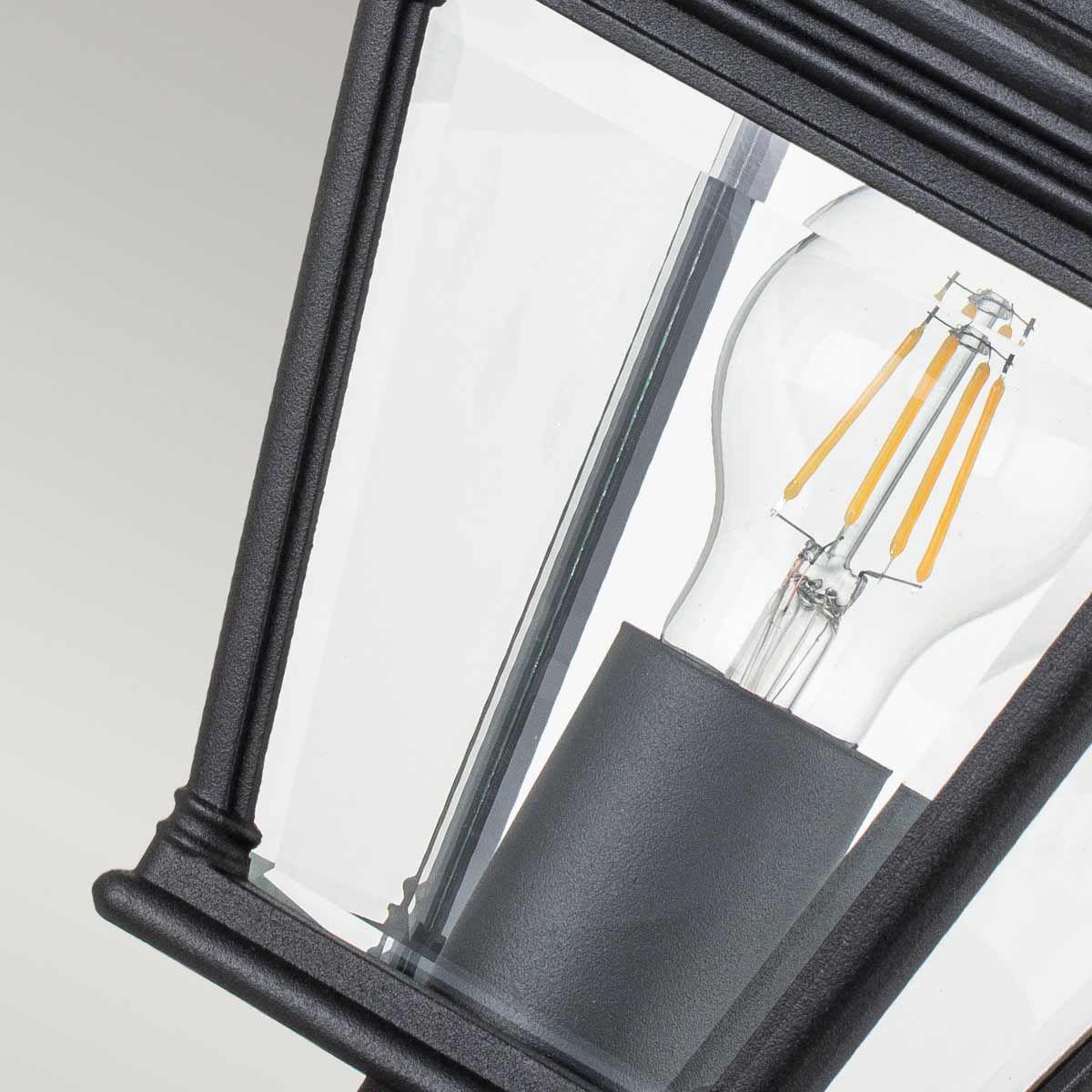Bayview 1 - flammige mittelgroße Sockellaterne - Schwarz - Elsteadlighting - BAYVIEW - 3M - BK