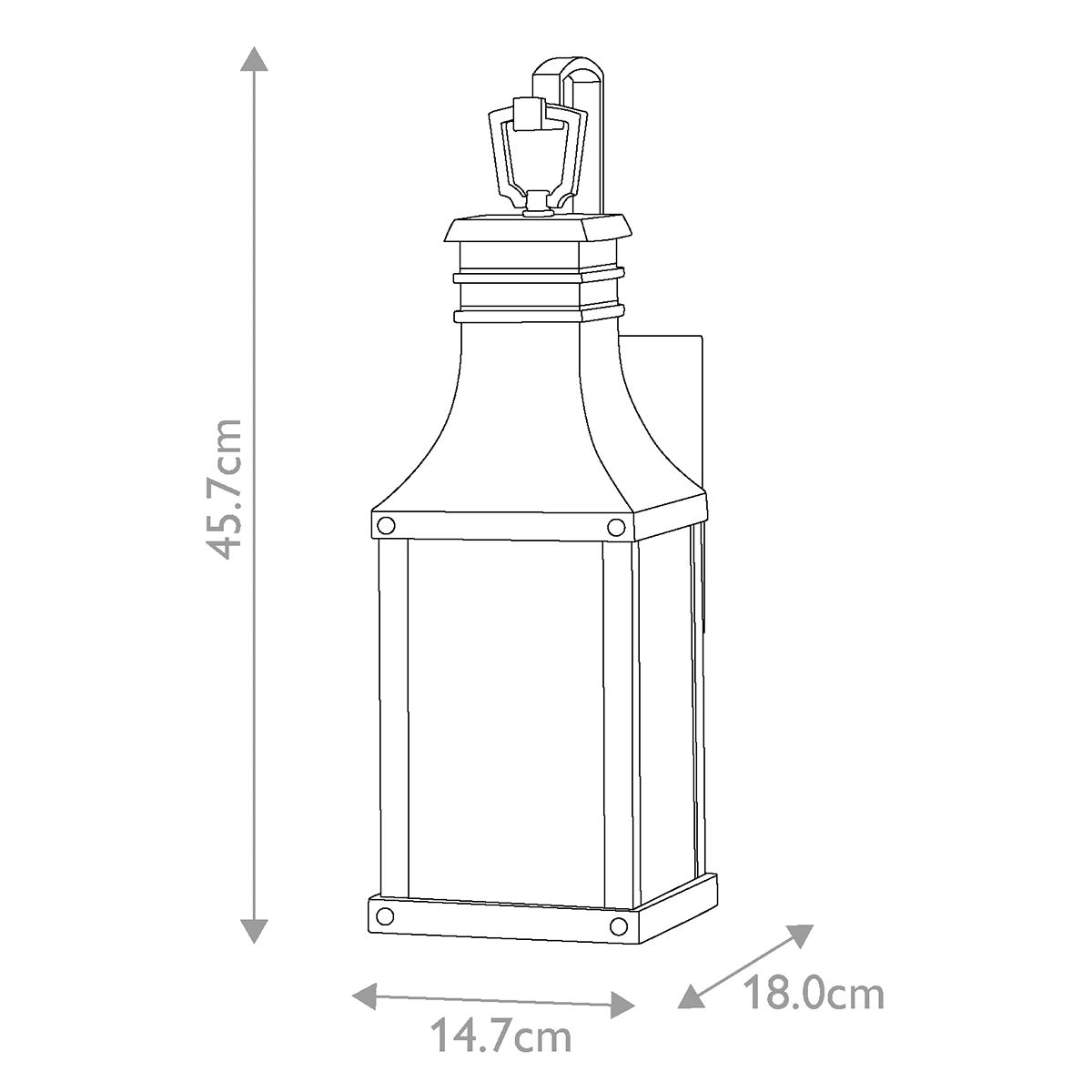 Beacon Hill 1 l kleine Wandlaterne – Museumsschwarz - Elsteadlighting - HK - BEACON - HILL - S - MB
