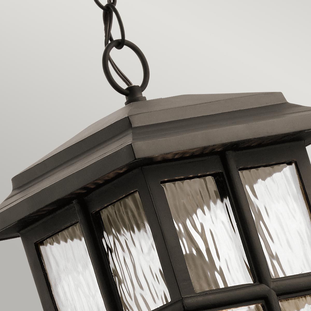 Beacon Square 1 - flammige Kettenlaterne - Olde Bronze - Elsteadlighting - KL - BEACON - SQUARE8 - OZ