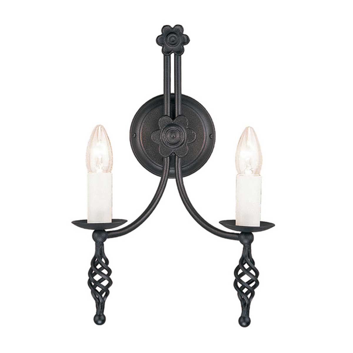 Belfry 2-flammige Wandleuchte - Schwarz - Elsteadlighting - leuchtengrosshandel24