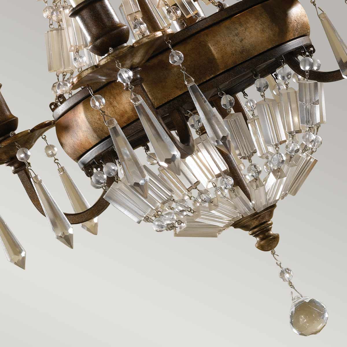 Bellini Kronleuchter mit 4 Lichtern – Oxidierte Bronze/Britische Bronze - Elsteadlighting - leuchtengrosshandel24