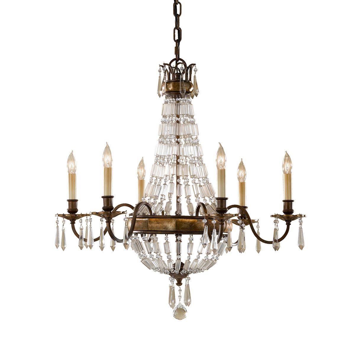 Bellini Kronleuchter mit 6 Lichtern, oxidierte Bronze/britische Bronze - Elsteadlighting - leuchtengrosshandel24