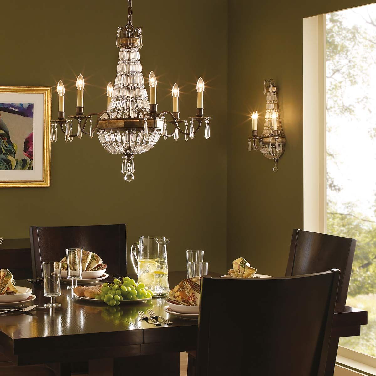 Bellini Kronleuchter mit 6 Lichtern, oxidierte Bronze/britische Bronze - Elsteadlighting - leuchtengrosshandel24