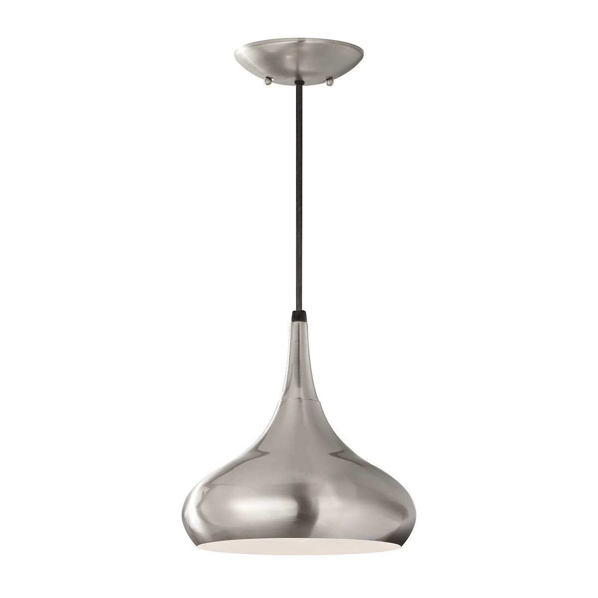 Beso Pendelleuchte, 1-flammig, mittelgroß, gebürsteter Stahl - Elsteadlighting - leuchtengrosshandel24