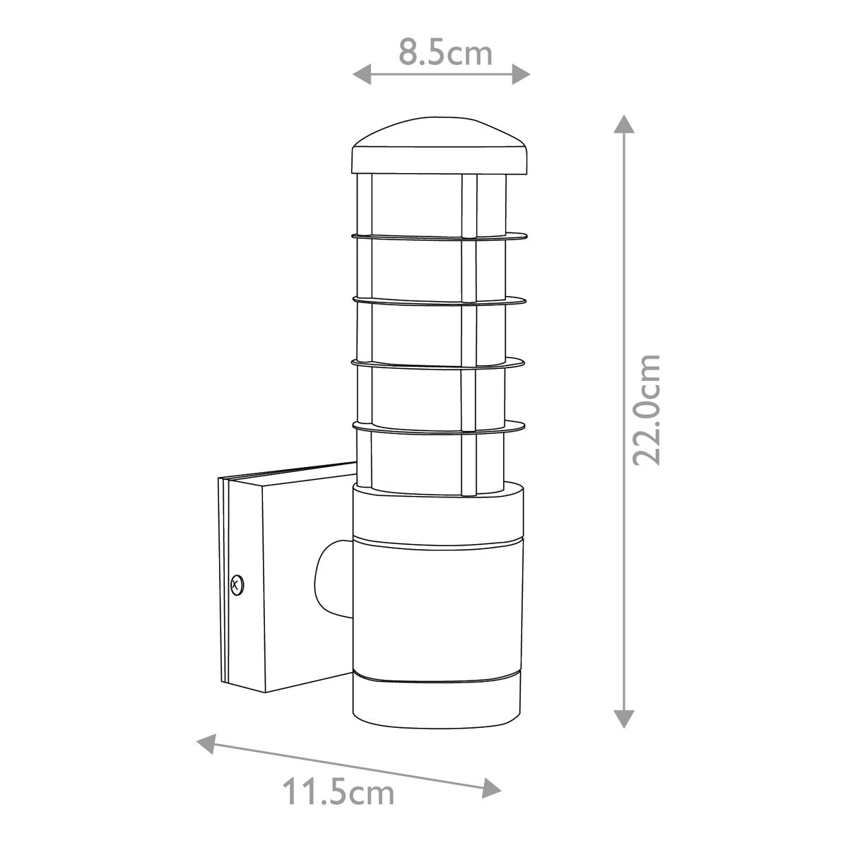 Beta 4 - Ring - Wandlaterne - Mattsilber - Elsteadlighting - GZ - BETA1
