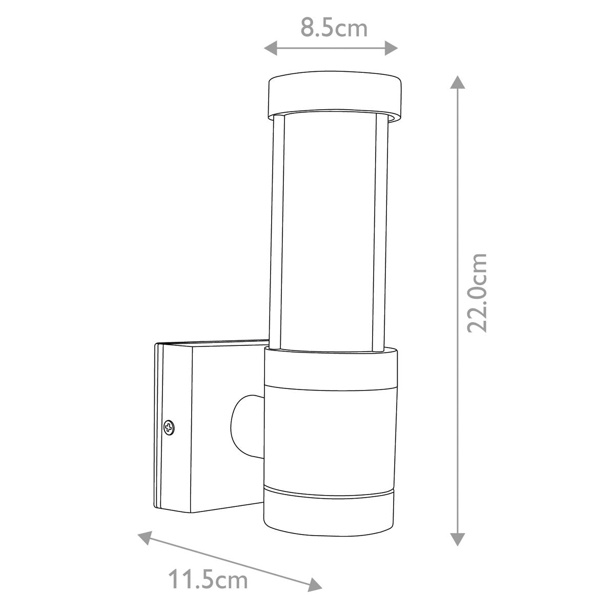 Beta Plain Wandlaterne - Gealtertes Eisen - Elsteadlighting - GZ - BETA4