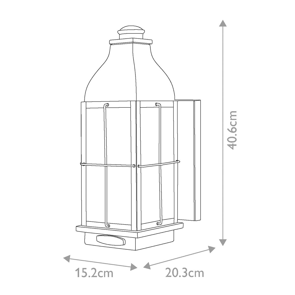 Bingham 3 - flammige mittelgroße Wandlaterne - Sienna - Elsteadlighting - HK - BINGHAM - M