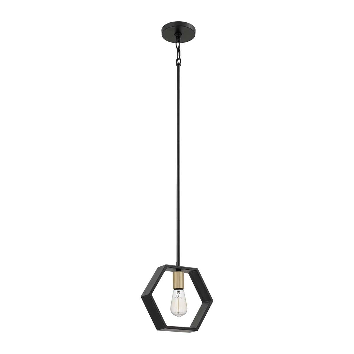 Bismarck 1-flammige Mini-Pendelleuchte - Erdschwarz - Elsteadlighting - leuchtengrosshandel24