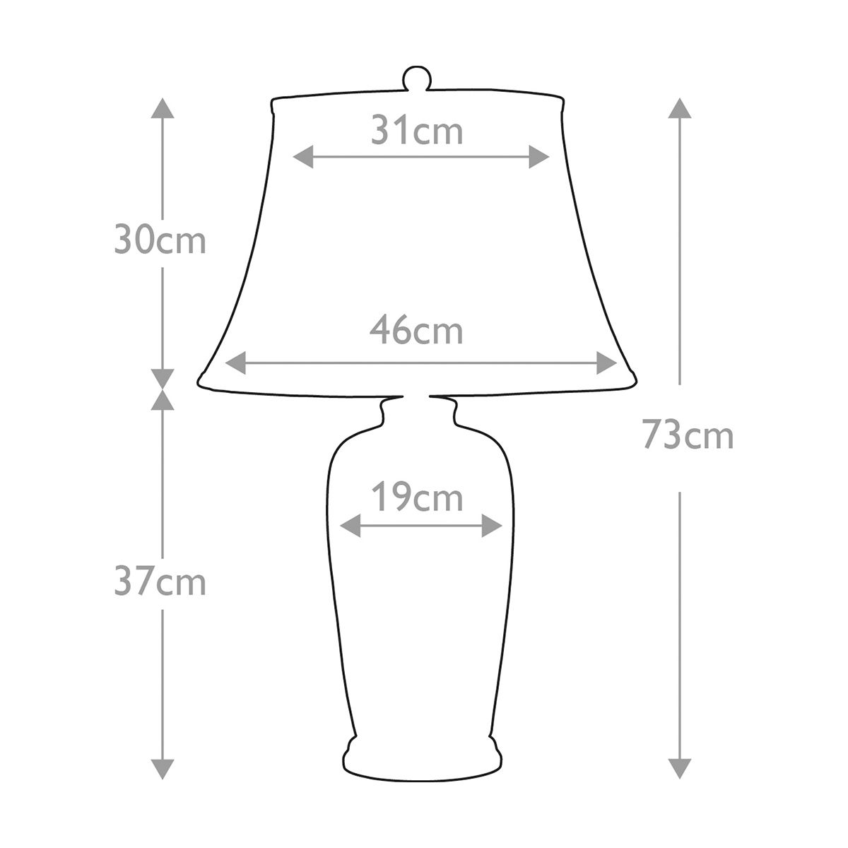 Blaue traditionelle Tischlampe mit 1 Licht - Blau und Weiß mit cremefarbenem Schirm - Elsteadlighting - leuchtengrosshandel24