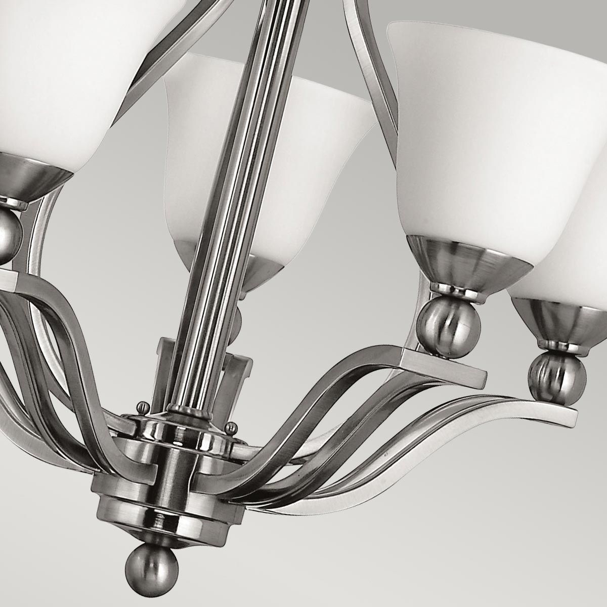 Bolla Kronleuchter mit 5 Lichtern, gebürstetes Nickel - Elsteadlighting - leuchtengrosshandel24
