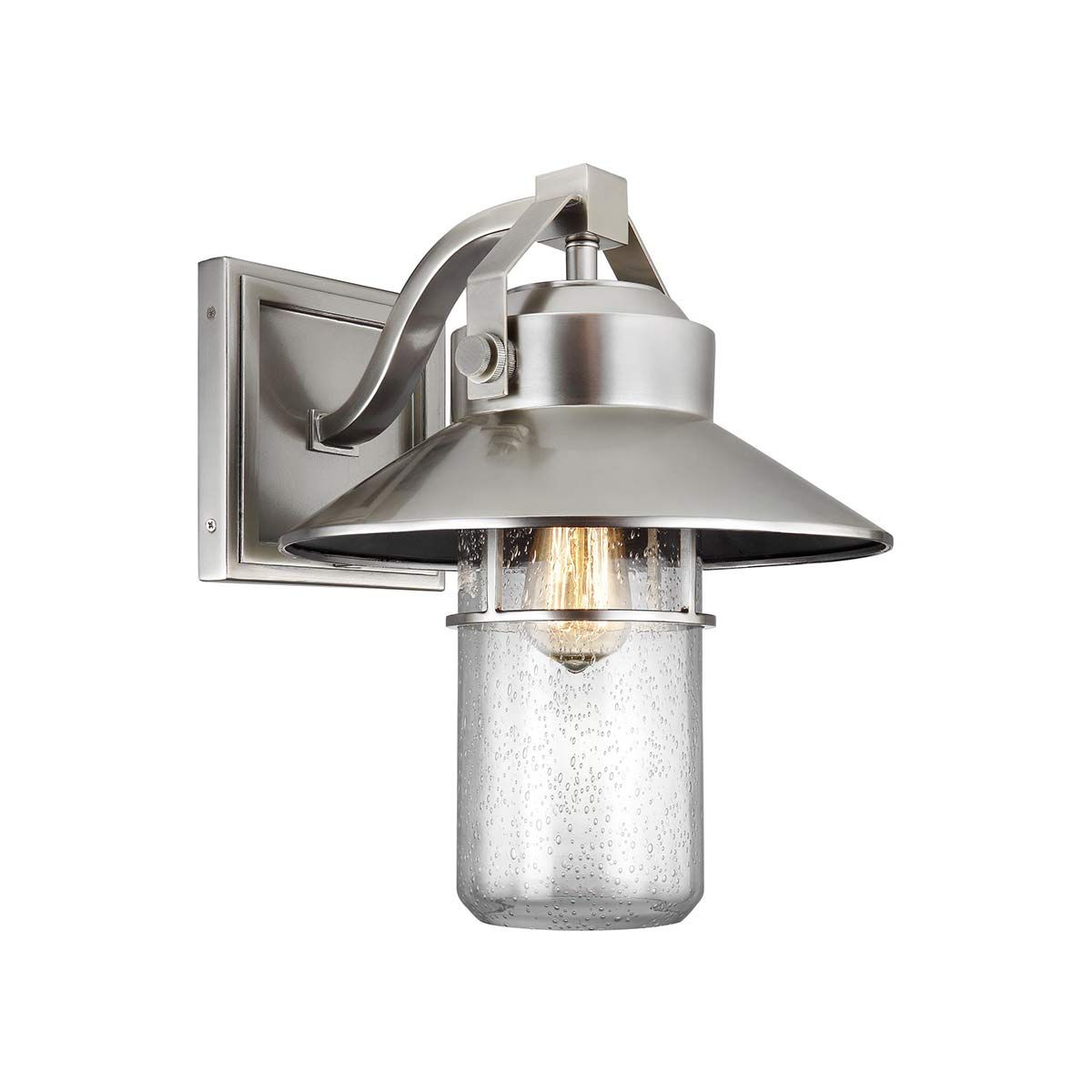 Boynton 1 - flammige große Wandlaterne, lackierter gebürsteter Stahl - Elsteadlighting - FE - BOYNTON2 - L