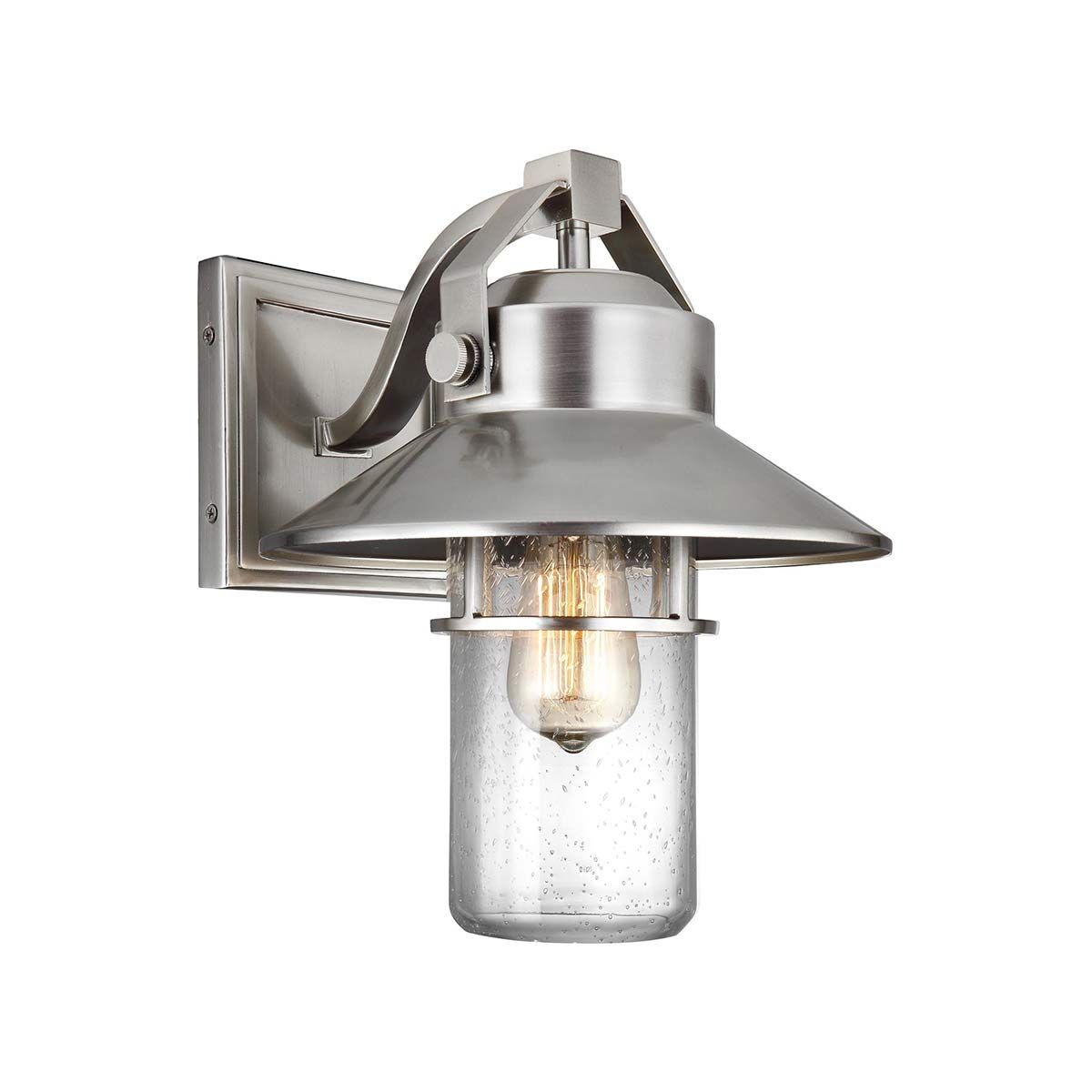 Boynton 1 - flammige mittelgroße Wandlaterne, lackierter gebürsteter Stahl - Elsteadlighting - FE - BOYNTON2 - M