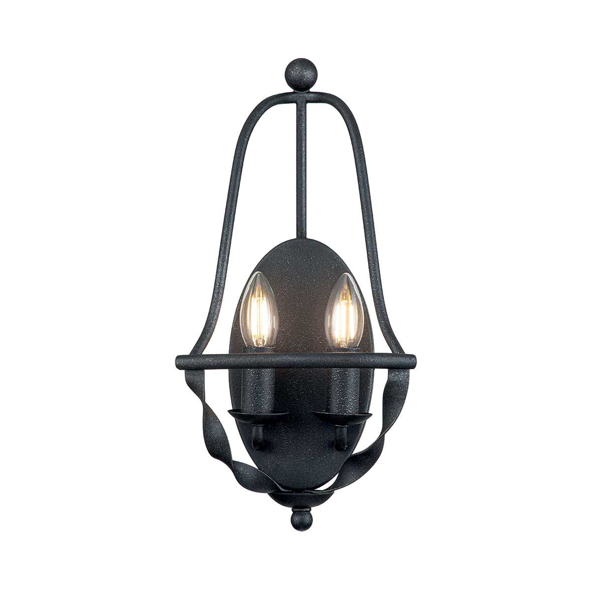 Bradbury 2-flammige Wandleuchte - Graue Esche - Elsteadlighting - leuchtengrosshandel24