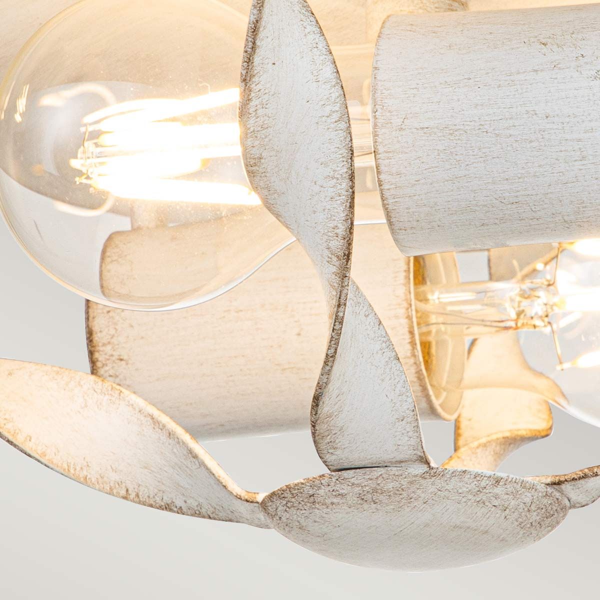 Bradbury Deckenleuchte mit 2 Lichtern, Antikweiß - Elsteadlighting - leuchtengrosshandel24