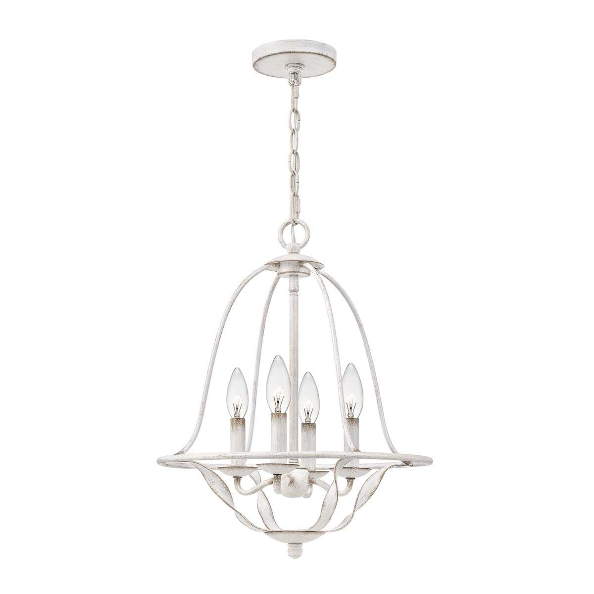 Bradbury Pendelleuchte mit 4 Lichtern - Antikweiß - Elsteadlighting - leuchtengrosshandel24