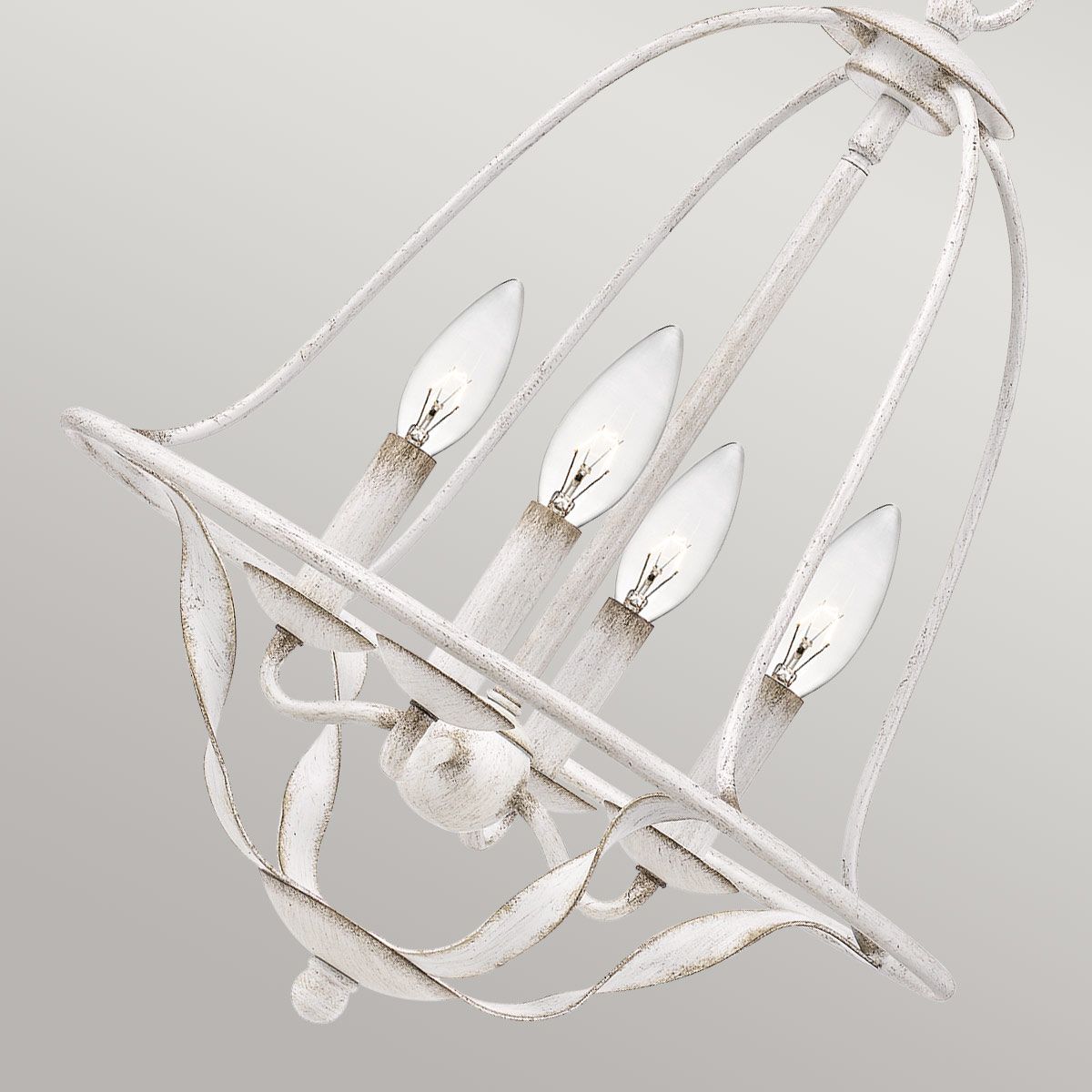 Bradbury Pendelleuchte mit 4 Lichtern - Antikweiß - Elsteadlighting - leuchtengrosshandel24