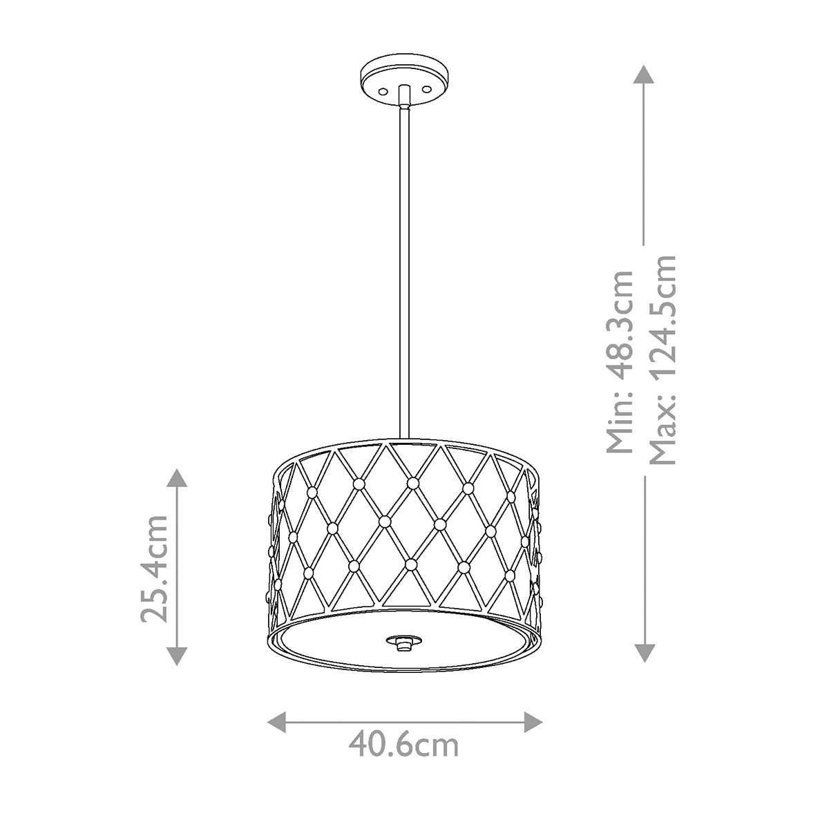 Braune Gitter-Pendelleuchte mit 3 mittleren Lichtern - Copper Canyon - Elsteadlighting - leuchtengrosshandel24