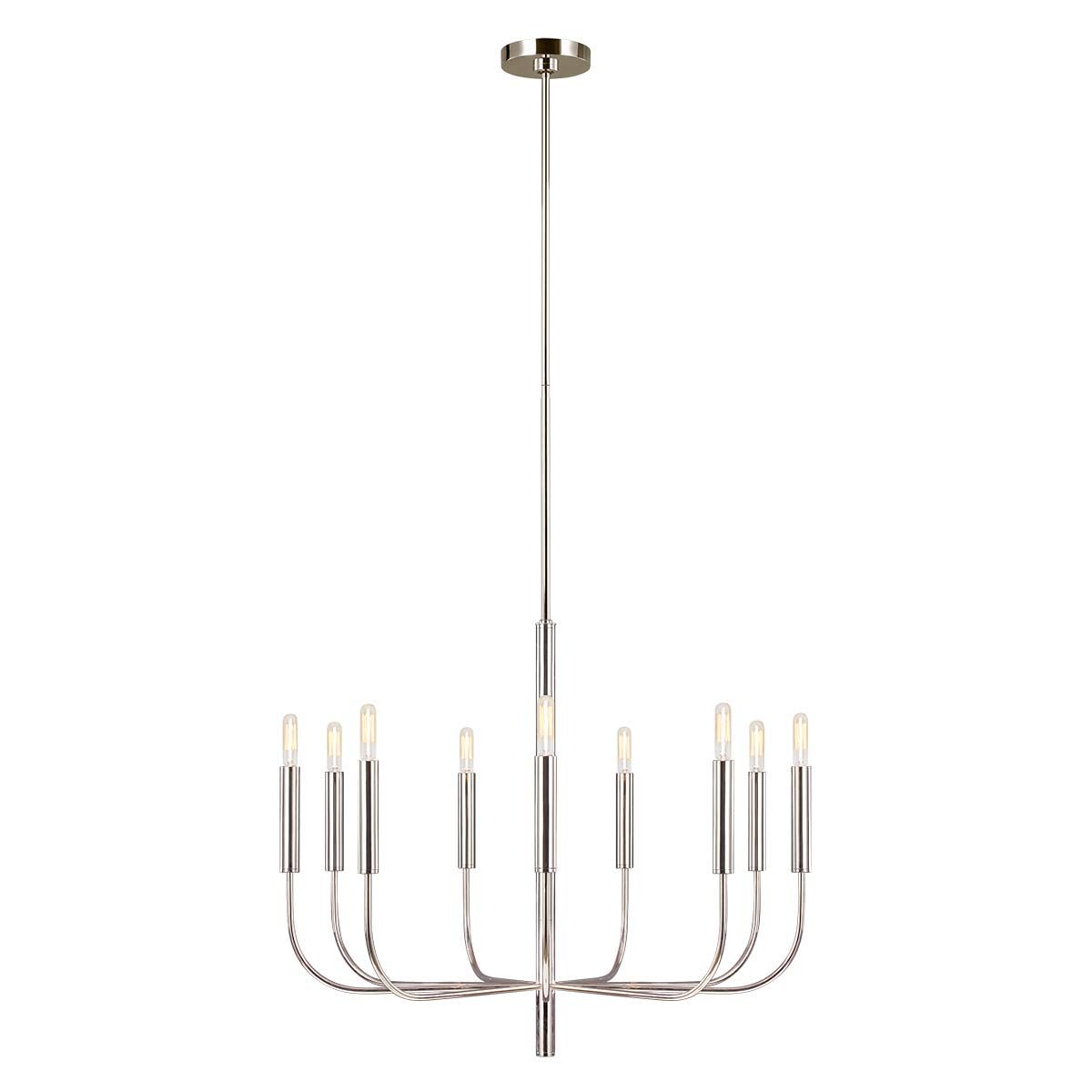 Brianna Kronleuchter mit 9 Lichtern, poliertes Nickel - Elsteadlighting - leuchtengrosshandel24