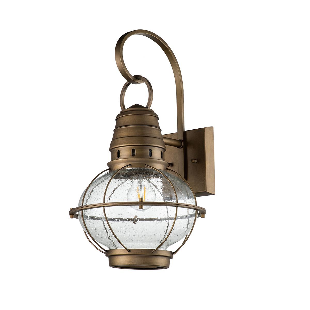 Bridgepoint 1 - flammige große Wandlaterne - Naturmessing - Elsteadlighting - KL - BRIDGEPOINT - L - NBR