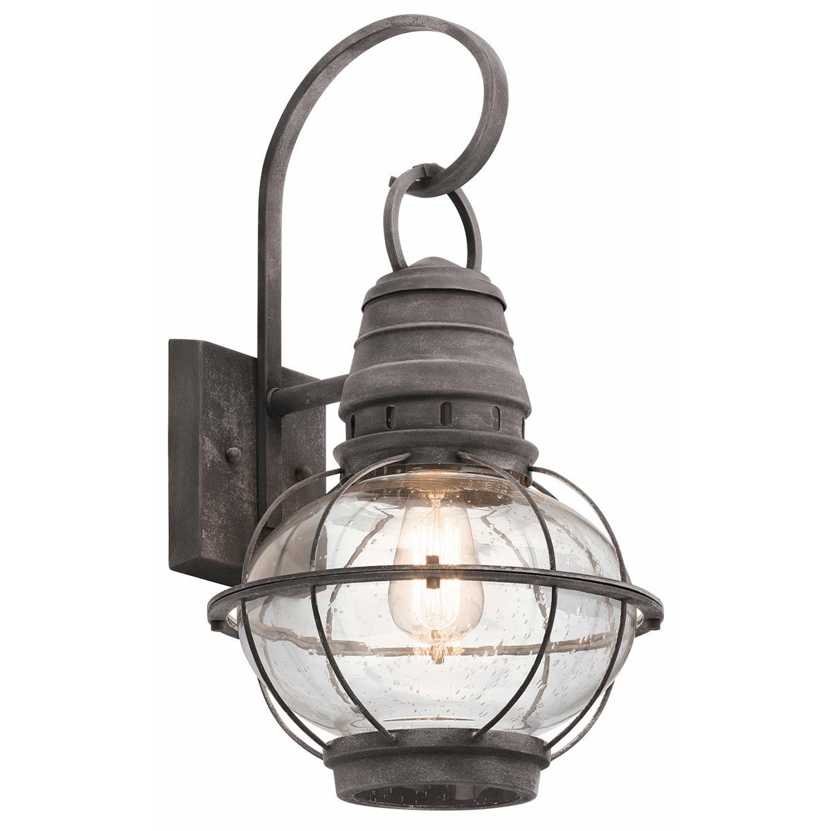 Bridgepoint 1 - flammige große Wandlaterne - verwittertes Zink - Elsteadlighting - KL - BRIDGEPOINT - L
