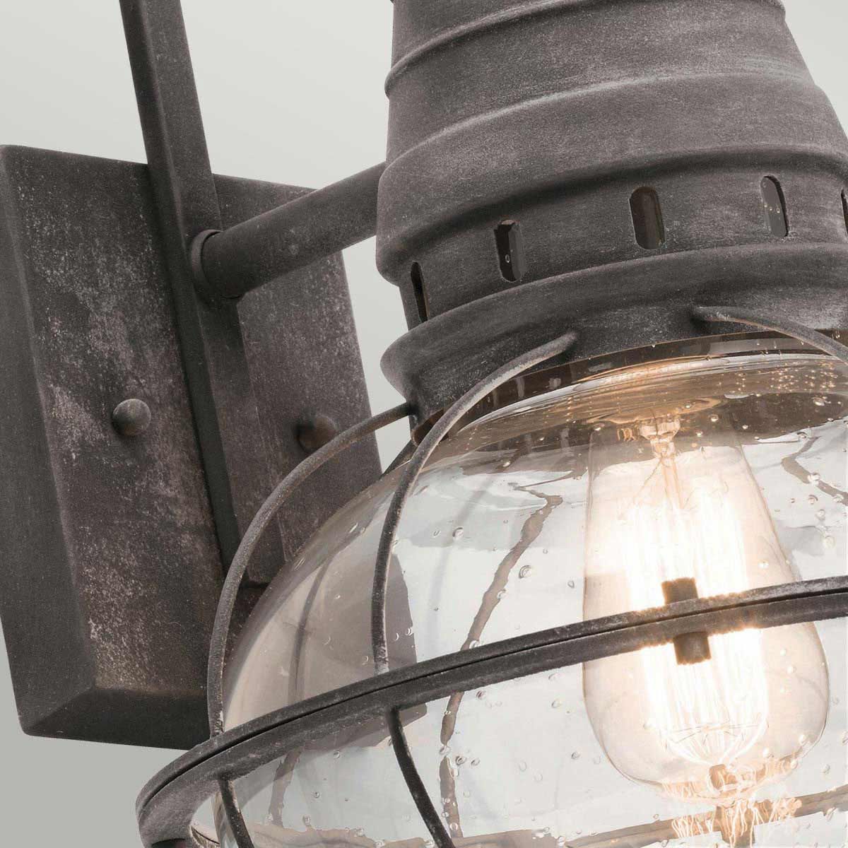 Bridgepoint 1 - flammige große Wandlaterne - verwittertes Zink - Elsteadlighting - KL - BRIDGEPOINT - L
