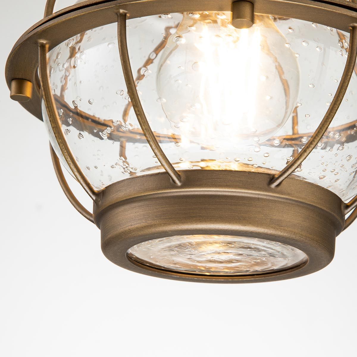Bridgepoint 1 - flammige kleine Kettenlaterne - Naturmessing - Elsteadlighting - KL - BRIDGEPOINT8S - NBR