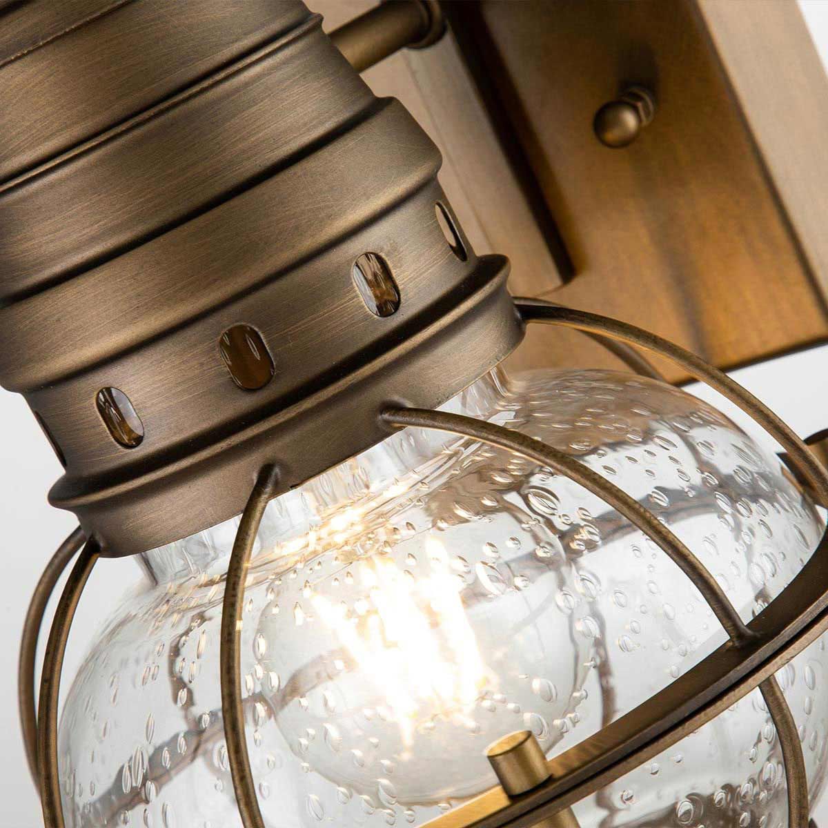 Bridgepoint 1 - flammige kleine Wandlaterne - Naturmessing - Elsteadlighting - KL - BRIDGEPOINT - S - NBR