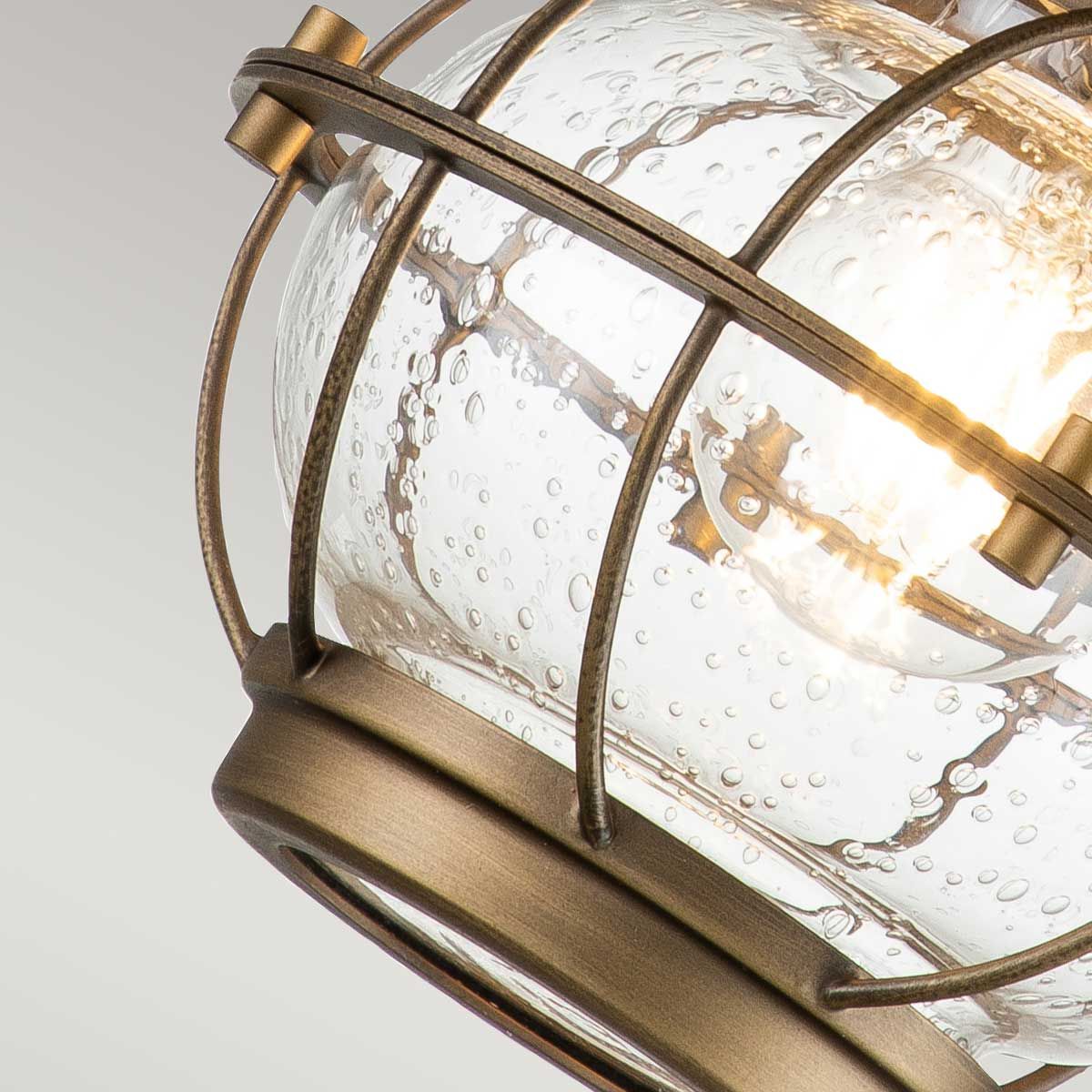 Bridgepoint 1 - flammige kleine Wandlaterne - Naturmessing - Elsteadlighting - KL - BRIDGEPOINT - S - NBR