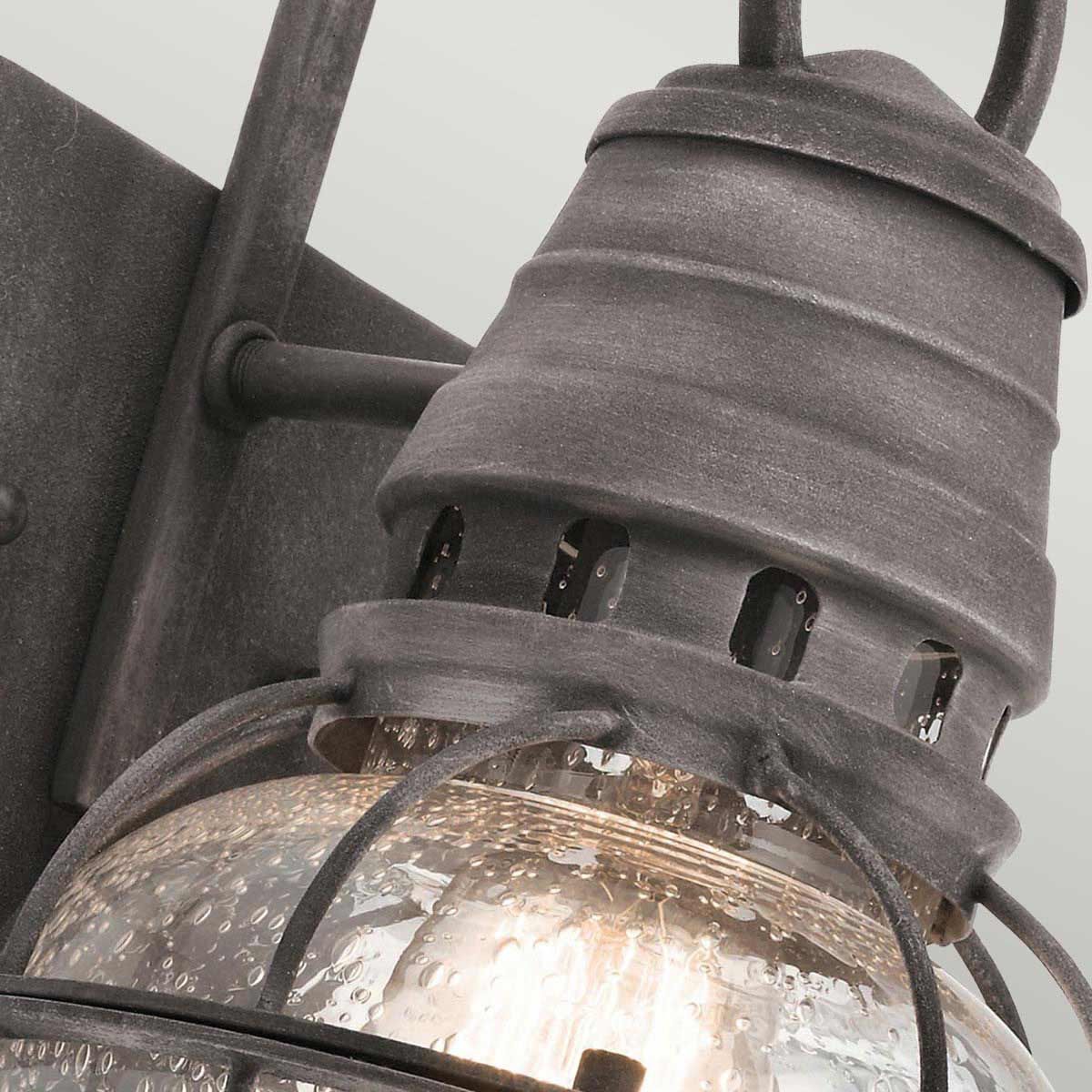 Bridgepoint 1 - flammige kleine Wandlaterne - verwittertes Zink - Elsteadlighting - KL - BRIDGEPOINT - S
