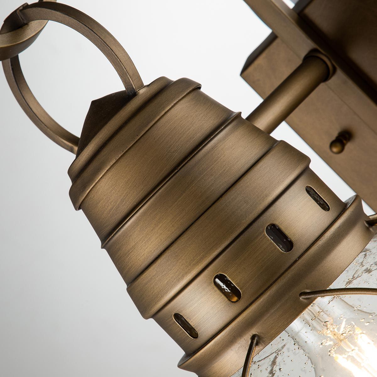 Bridgepoint 1 - flammige mittelgroße Wandlaterne - Naturmessing - Elsteadlighting - KL - BRIDGEPOINT - M - NBR