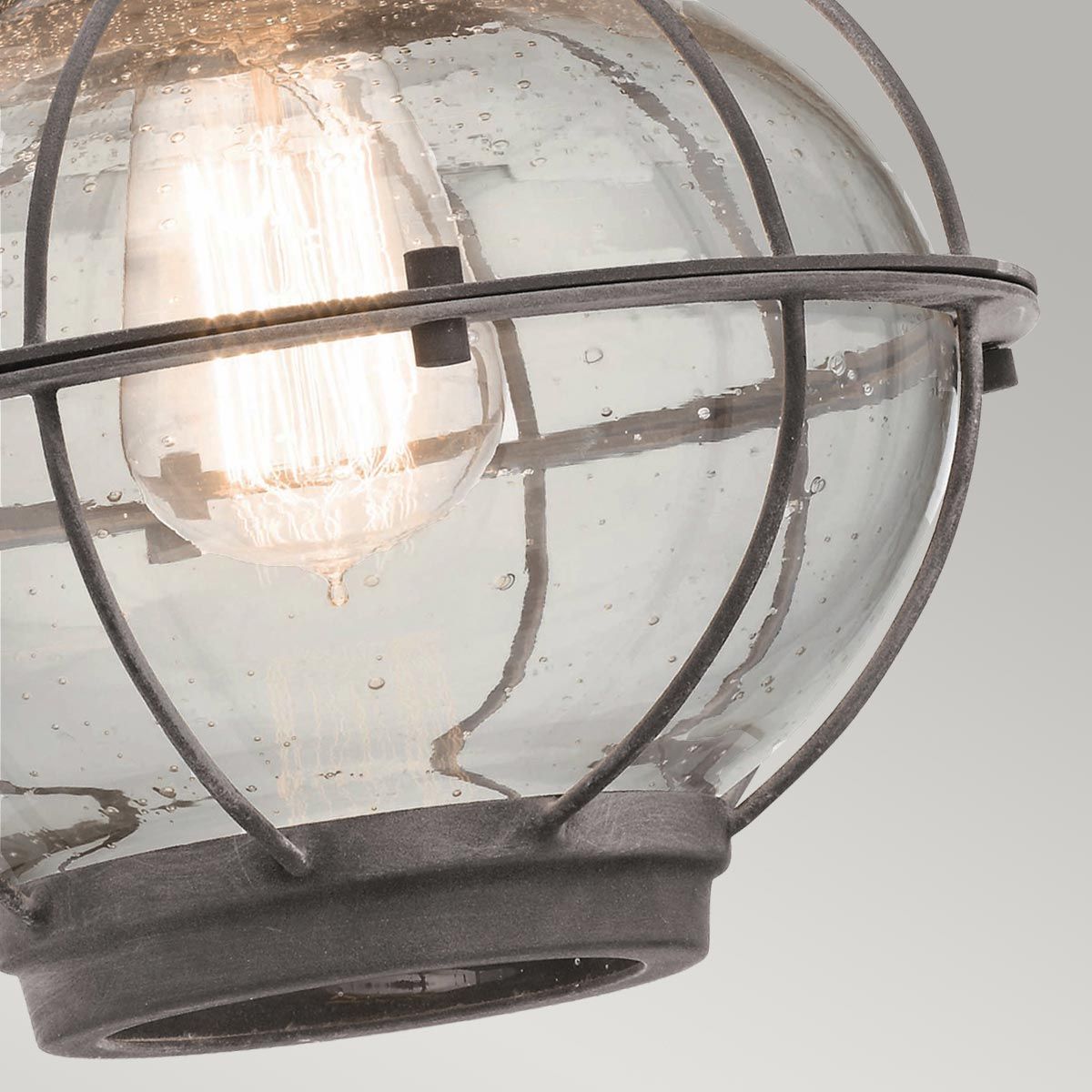 Bridgepoint 1 - flammige mittelgroße Wandlaterne - verwittertes Zink - Elsteadlighting - KL - BRIDGEPOINT - M