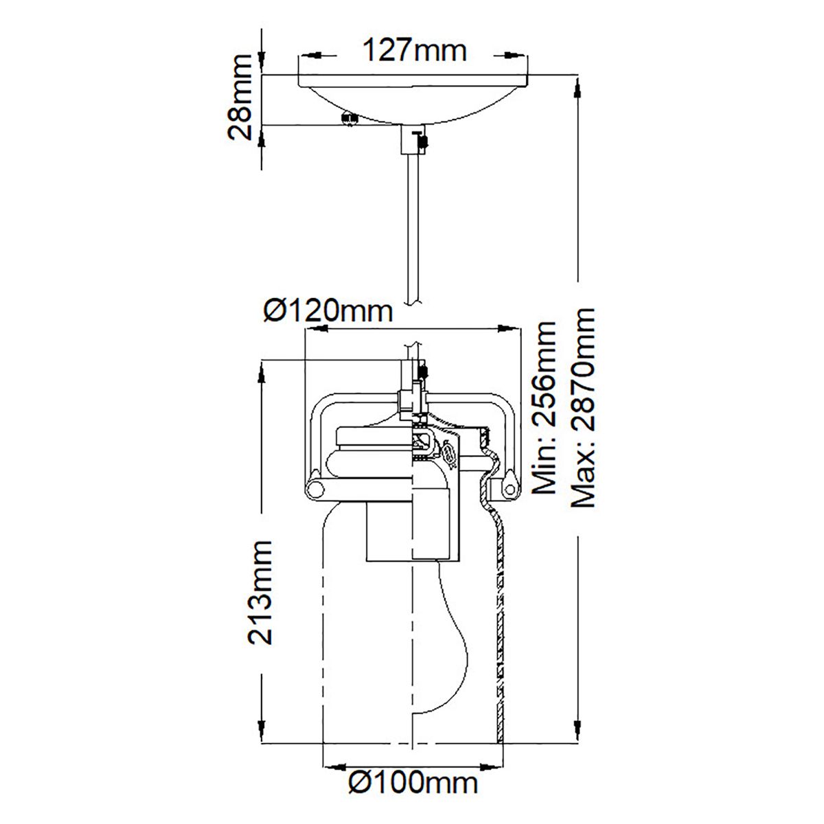 Brinley 1-flammige Mini-Pendelleuchte - Gebürstetes Messing - Elsteadlighting - leuchtengrosshandel24
