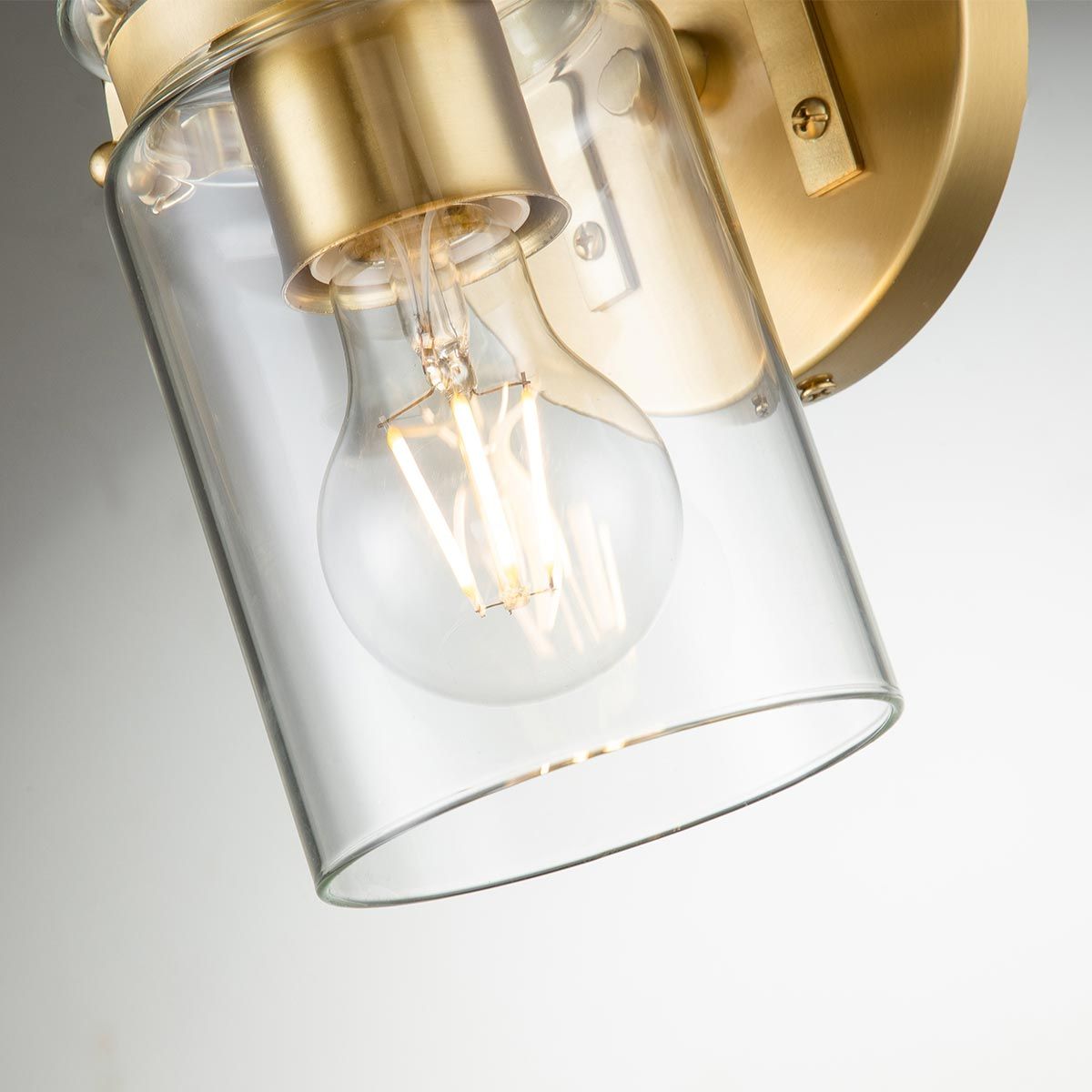 Brinley 1-flammige Wandleuchte - Gebürstetes Messing - Elsteadlighting - leuchtengrosshandel24