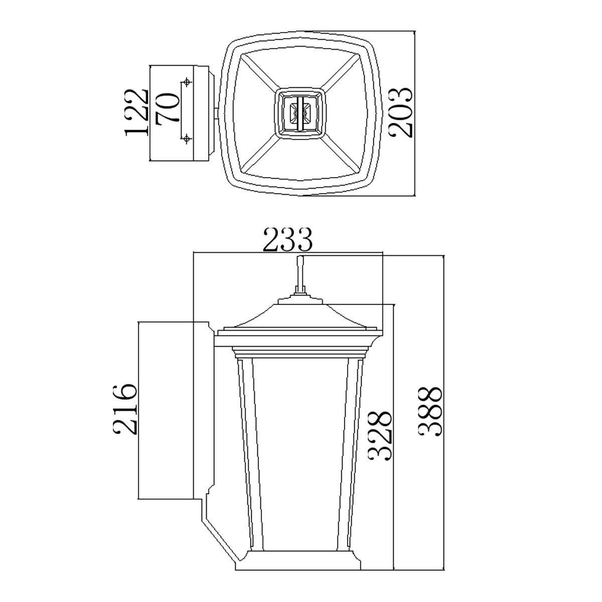 Bromley Wandlaterne, 2 Lichter, mittelgroß, mit Öl eingerieben, Bronze - Elsteadlighting - HK - BROMLEY2 - M