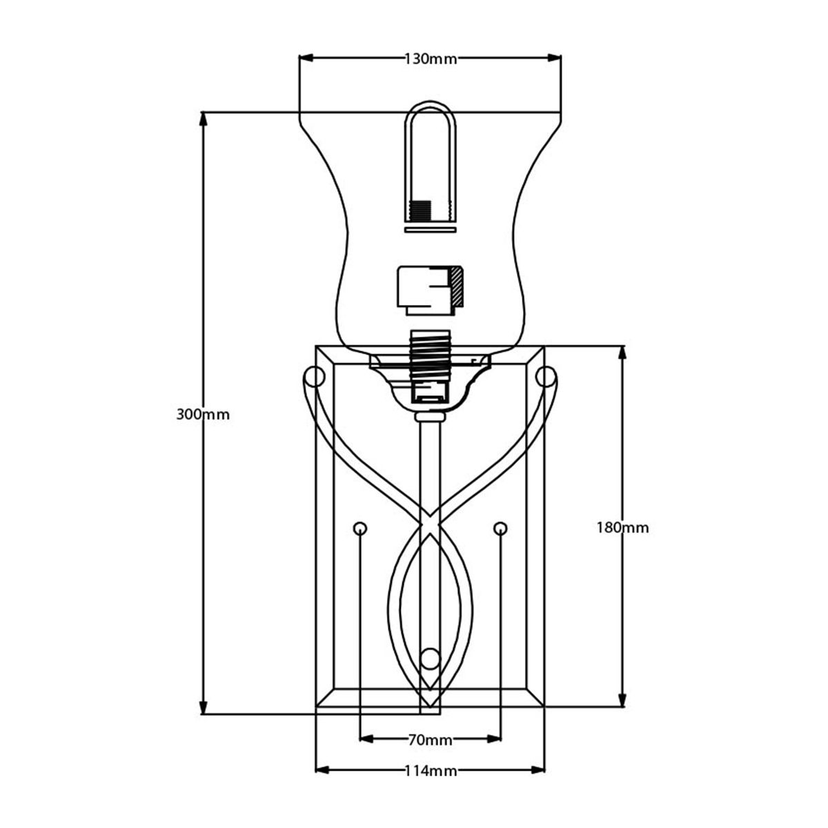 Brooke 1-flammige Wandleuchte - Poliertes Chrom - Elsteadlighting - leuchtengrosshandel24