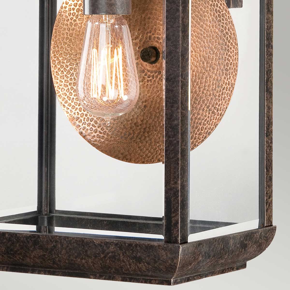 Byron 1 - flammige große Wandlaterne - Imperiale Bronze mit Kupferreflektor - Elsteadlighting - QZ - BYRON - L