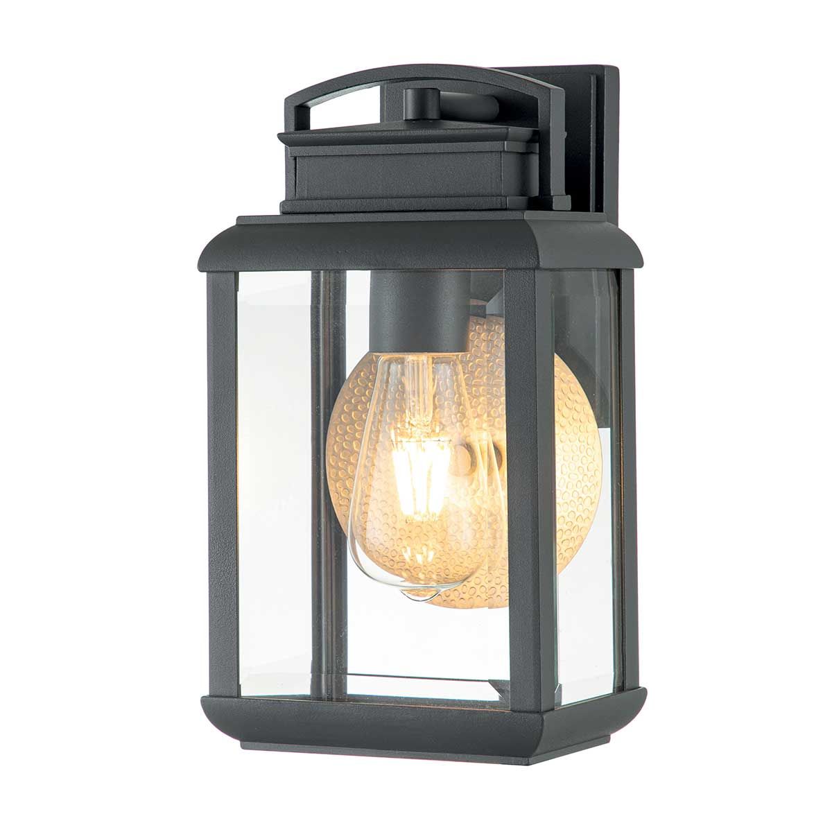 Byron 1 - flammige kleine Wandlaterne - Graphit mit Zinnreflektor - Elsteadlighting - QZ - BYRON - S - GR