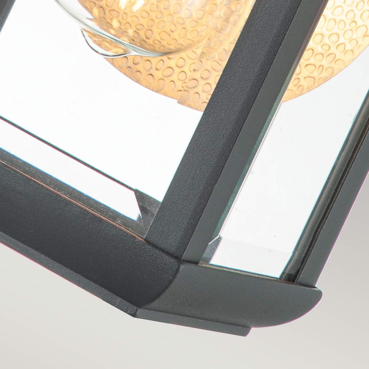 Byron 1 - flammige kleine Wandlaterne - Graphit mit Zinnreflektor - Elsteadlighting - QZ - BYRON - S - GR
