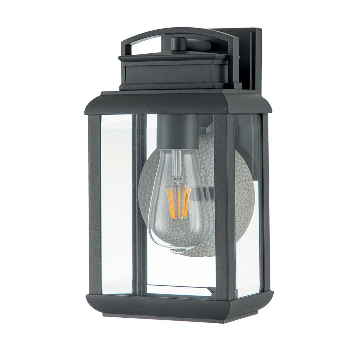 Byron 1 - flammige kleine Wandlaterne - Graphit mit Zinnreflektor - Elsteadlighting - QZ - BYRON - S - GR