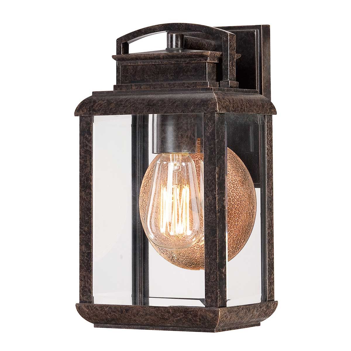 Byron 1 - flammige kleine Wandlaterne - Imperiale Bronze mit Kupferreflektor - Elsteadlighting - QZ - BYRON - S